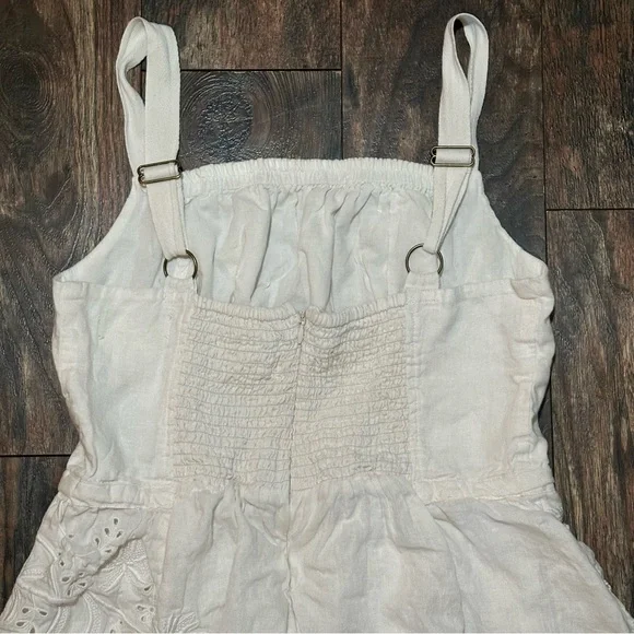 Anthropologie Linen square neckline midi dress size Medium - Picture 9 of 16